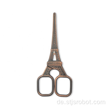 Hochwertige Eiffelturm Form Design rot Kupfer kleine Edelstahl Beauty Craft Schere